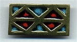 Broches en bronze patiné avec émaux Réf : NA144BE