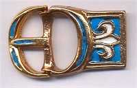 Boucles de ceinture en bronze avec émaux Réf : N570BE