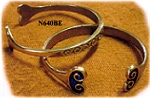Bracelet en bronze patiné avec émaux Réf : N640BE
