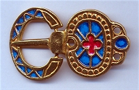 Boucles de ceinture en bronze avec émaux Réf : N942BE